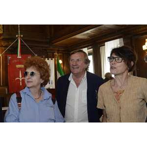 Manuela di Centa (campionessa olimpica), Giorgio Brandolin (presidente del Comitato provinciale del Coni di Gorizia) e Tiziana Gibelli (assessore regionale alla Cultura e Sport) a margine della riunione della Giunta nazionale del Coni – Trieste 12/06/2018