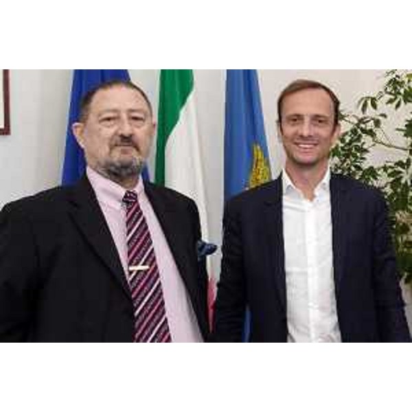 Massimiliano Fedriga, governatore del Friuli Venezia Giulia incontra il prefetto di Udine Angelo Ciuni
