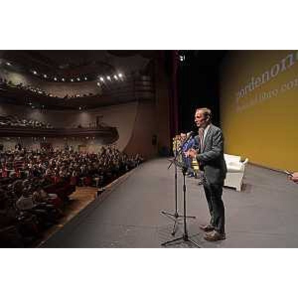 Il governatore del FVG, Massimiliano Fedriga, all'apertura di Pordenonelegge, il festival del libro con l'autore in programma nel capoluogo della Destra Tagliamento fino a domenica 23 settembre