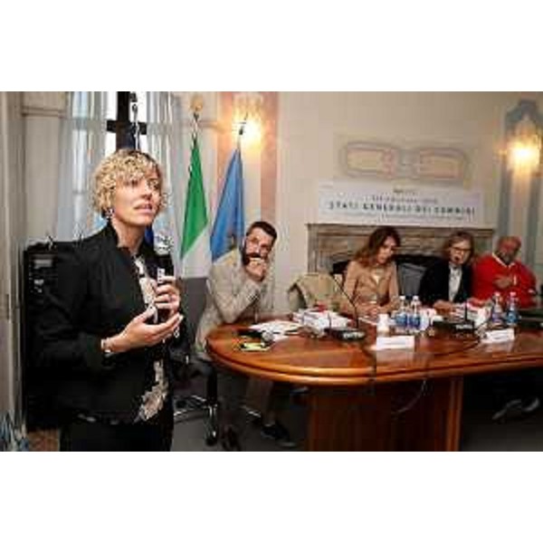 L'assessore regionale alle Finanze Barbara Zilli agli Stati generali dei Cammini a Colloredo di Monte Albano. Foto Menis