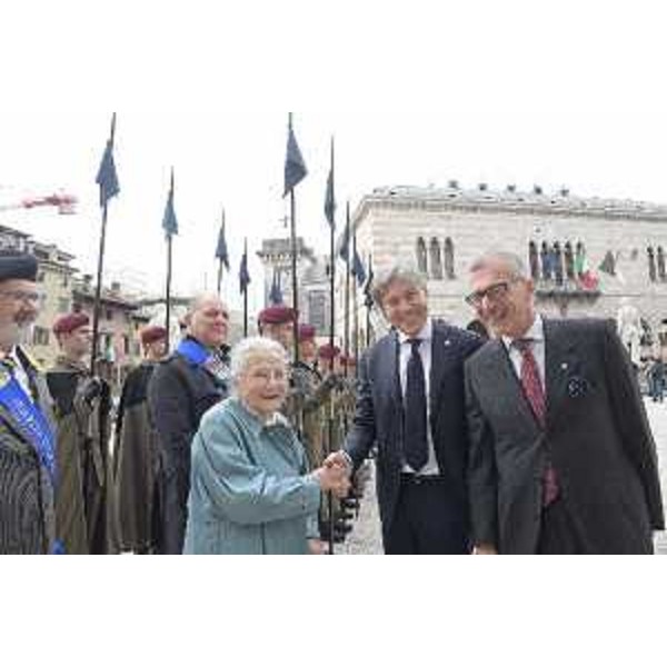 L'assessore regionale Sergio Emidio Bini, alla cerimonia per il centenario della liberazione del capoluogo friulano dall'occupazione austro-tedesca