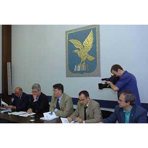 Lodovico Sonego (Assessore Regionale alla pianificazione territoriale, energia, mobilità e infrastrutture di trasporto) alla conferenza stampa su "ADRIATIC LOGISTIC FORUM" (Trieste, 16/06/05)