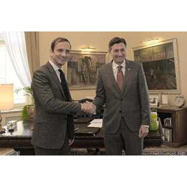 Il governatore del Friuli Venezia Giulia, Massimiliano Fedriga, e il presidente della Repubblica di Slovenia Borut Pahor.