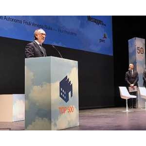  L'intervento del vicegovernatore della Regione FVG, Riccardo Riccardi, a Pordenone in occasione dei 50. anni di Unindustria Pordenone e della presentazione delle imprese "Top 500"