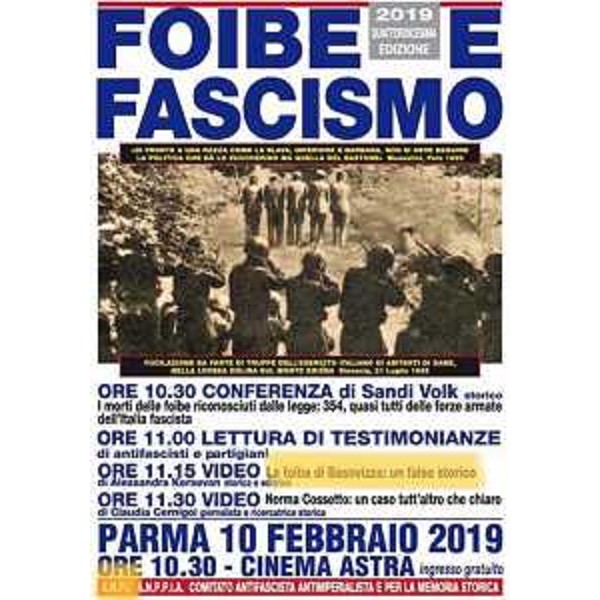 La locandina dell'iniziativa promossa dall'Anpi a Parma