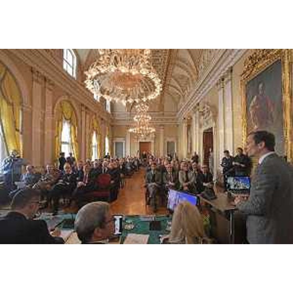 L'intervento del governatore del Friuli Venezia Giulia, Massimiliano Fedriga, in apertura del convegno "Il ruolo del giornalismo nella diffusione della memoria dell'Esodo giuliano-dalmata", organizzato dall'Unione degli Istriani, al quale hanno partecipato come relatori Roberto Menia, promotore della legge istitutiva del Giorno del Ricordo, e i giornalisti Fausto Biloslavo e Marcello Veneziani, oltre a Vittorio Feltri in videoconferenza