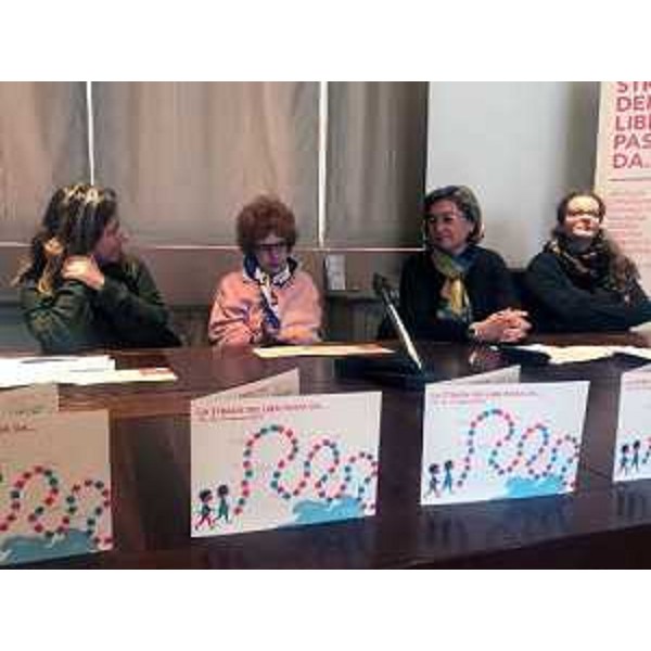 L'intervento dell'assessore regionale alla Cultura Tiziana Gibelli alla conferenza stampa di presentazione del progetto "La storia dei libri passa da..."