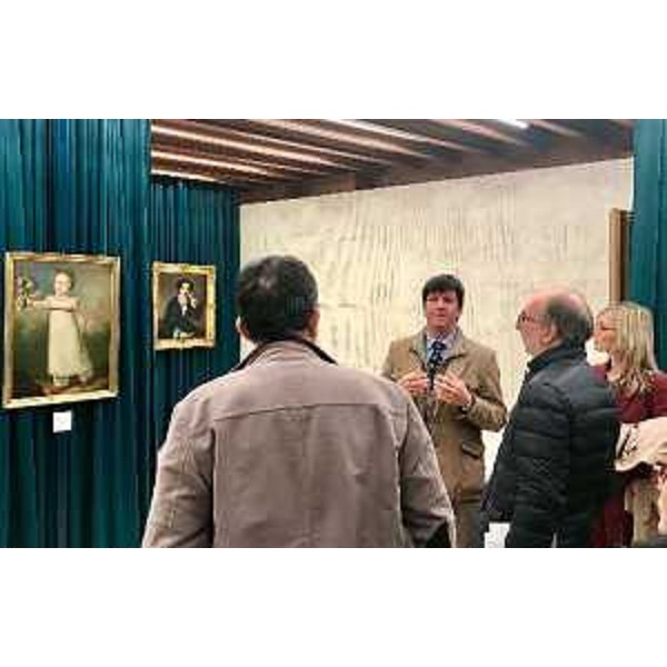Il vicegovernatore della Regione, Riccardo Riccardi, visita la mostra "Fiori in Villa. Dipinti e disegni dai Musei provinciali di Gorizia", allestita nella sala esposizione della Barchessa di Levante della Villa Manin 