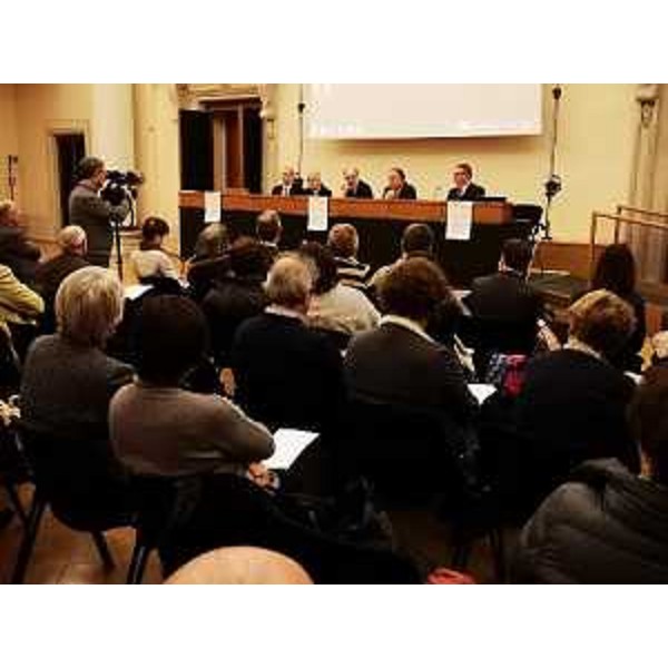 Il convegno su 'Riordino del sistema sanitario e politiche sociali in Fvg. Cosa cambia per i cittadini', oggi in municipio a Udine, alla presenza del vicegovernatore con delega alla Salute del Friuli Venezia Giulia, Riccardo Riccardi.