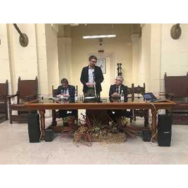 L'assessore regionale alle Autonomie locali, Pierpaolo Roberti, con Simone D'Antonio dell'Associazione nazionale dei Comuni italiani (Anci) e con sindaco del Comune di Udine, Pietro Fontanini - Udine, 25 mrazo 2019.