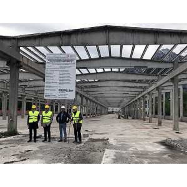 Il sopralluogo al cantiere dove nascerà il centro logistico di Tolmezzo