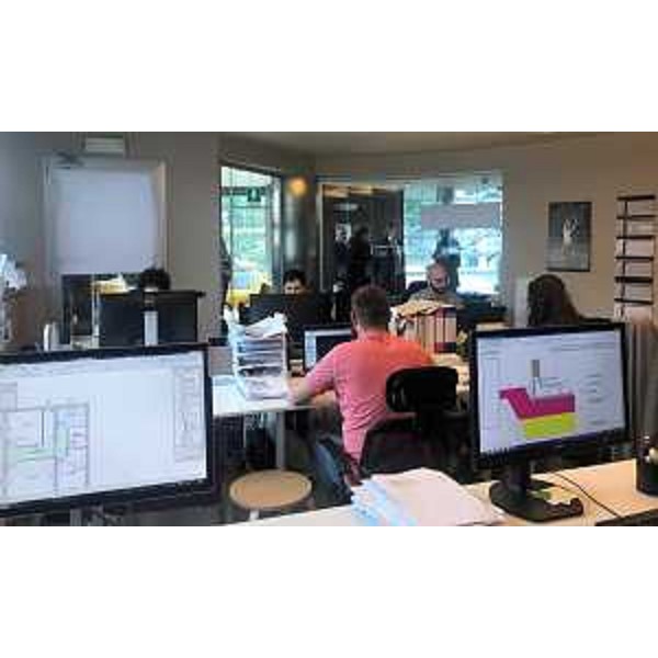 Gli uffici di progettazione dell'azienda DomusGaia, tra gli attori della Filiera del legno Fvg - Feletto Umberto, 15 maggio 2019