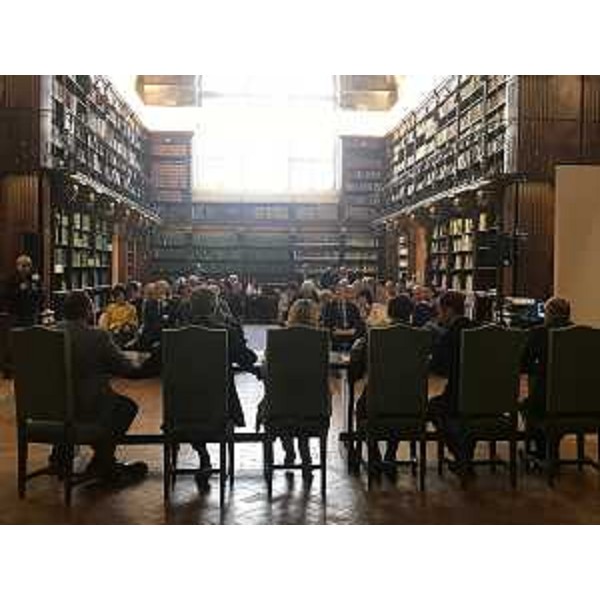 Gli intervenuti alla presentazione, a Roma, della mostra “Magnifici Ritorni”