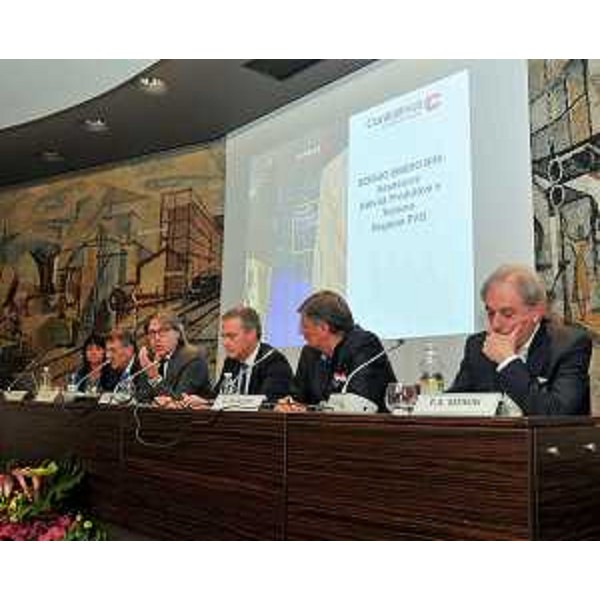 L'assessore regionale alle Attività Produttive Sergio Emidio Bini interviene all'Assemblea di Confidi Friuli a Udine