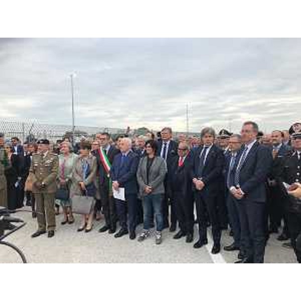 Gli assessori regionali alle Attività produttive Sergio Emidio Bini, alle Risorse agroalimentari Stefano Zannier e alle Infrastrutture Graziano Pizzimenti, all’inaugurazione del terminal ferroviario intermodale, ‘Beato Odorico da Pordenone’, ubicato nell’area dell’Interporto Centro Ingrosso di Pordenone