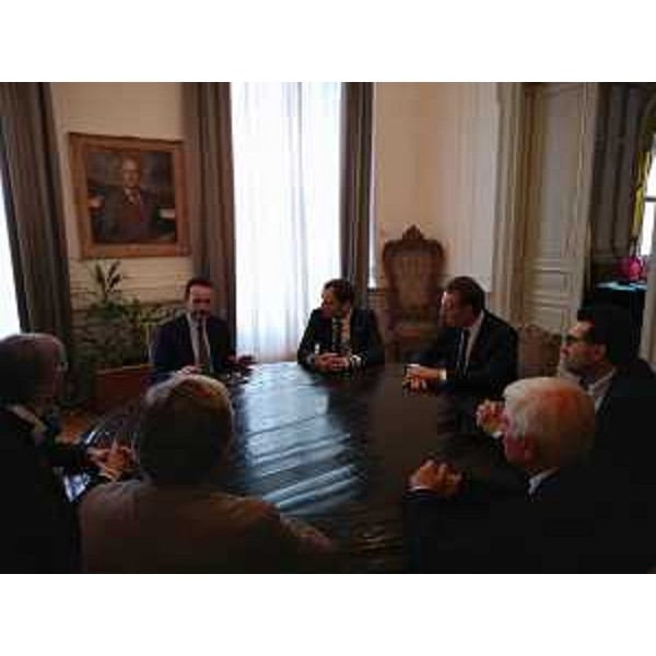 Il governatore della Regione FVG, Massimiliano Fedriga, e l'assessore regionale all'Ambiente, Fabio Scoccimarro, incontrano il presidente dell'Istituto superiore per la protezione e ricerca ambientale (Ispra), Stefano Laporta