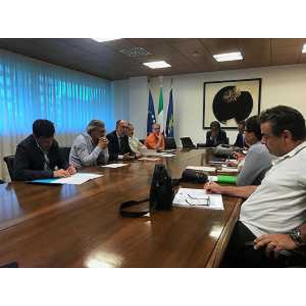 Il vicegovernatore della Regione, Riccardo Riccardi, incontra a Udine le organizzazioni sindacali sulle tematiche riguardanti l'attività della sala operativa regionale emergenza sanitaria (Sores)