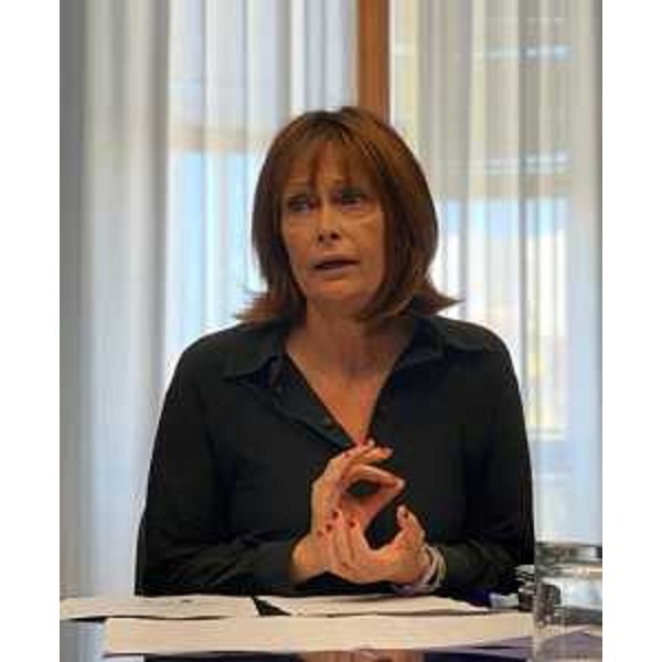 L'assessore regionale al Lavoro Alessia Rosolen illustra i dati sull’andamento occupazionale nel corso di una conferenza stampa a Trieste. 