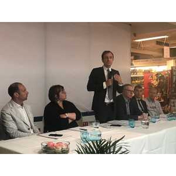 Il governatore del Fvg, Massimiliano Fedriga, interviene al convegno sul futuro dell'edilizia in regione