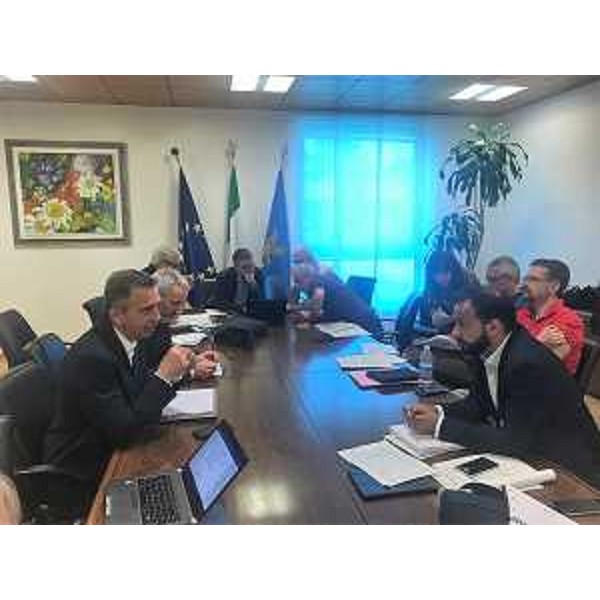 L'assessore regionale alle Autonomie locali e sicurezza, Pierpaolo Roberti, interviene al primo tavolo sull’interconnessione dei sistemi di videosorveglianza e sale operative. 