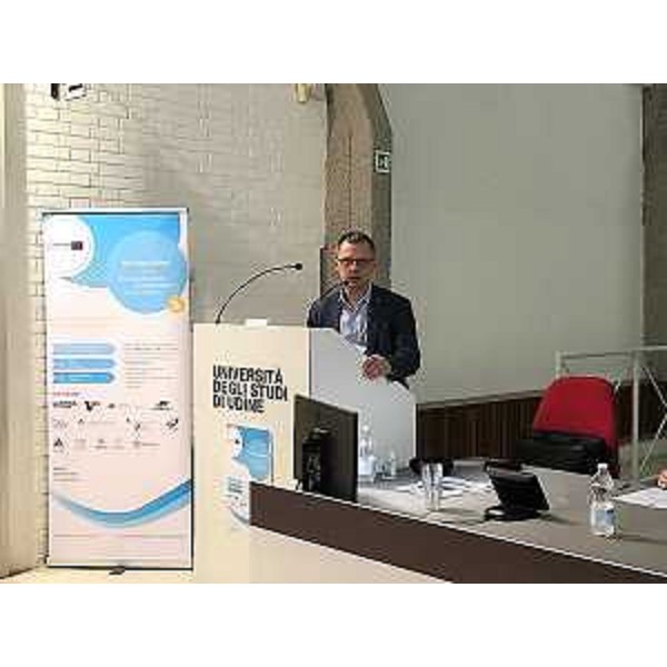 L'assessore regionale alle Risorse Agroalimentari, forestali e ittiche Stefano Zannier interviene alla presentazione del progetto AdriAquaNet.