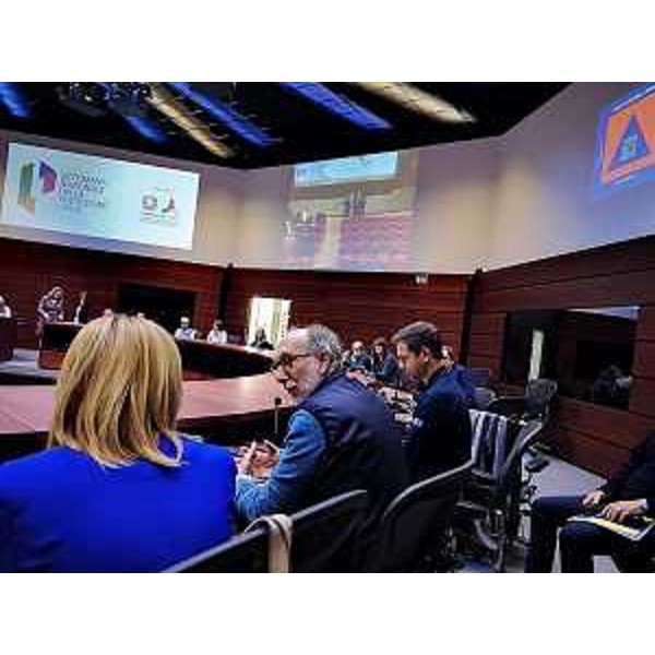 Il vicegovernatore del Friuli Venezia Giulia con delega alla Protezione civile, Riccardo Riccardi, interviene a Palmanova alla Settimana nazionale della Protezione civile 