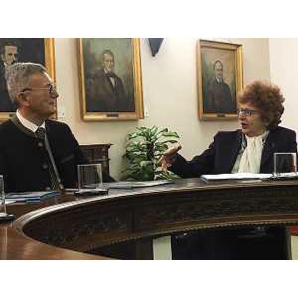 L'assessore regionale alla Cultura, Tiziana Gibelli, interviene alla presentazione alla Fondazione Friuli del Forum dal titolo "Il risveglio della Mitteleuropa. Nostalgia di futuro" in programma a Udine il 18 ottobre.
