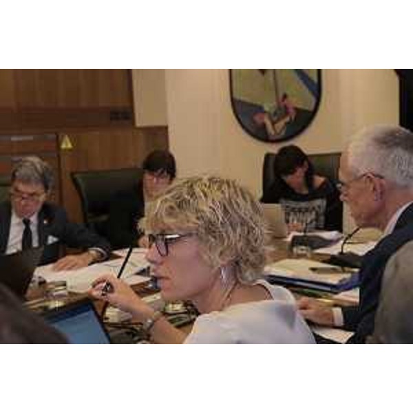 I lavori della I Commissione del Consiglio regionale dedicata all'esame del disegno di legge relativo all'assestamento di bilancio 2019