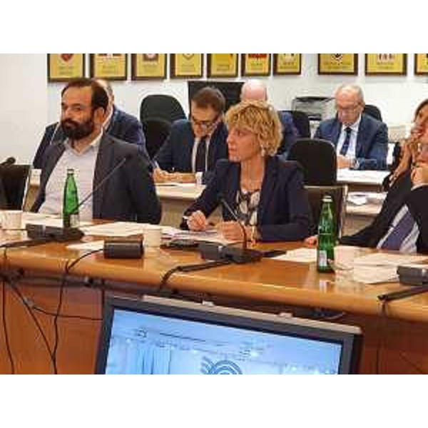 L'assessore alle Finanze del Friuli Venezia Giulia, Barbara Zilli, durante la riunione della Conferenza Stato-Regioni, svoltasi nel primo pomeriggio a Roma dopo che in mattinata si è tenuta la Conferenza della Regioni e Province autonome.
