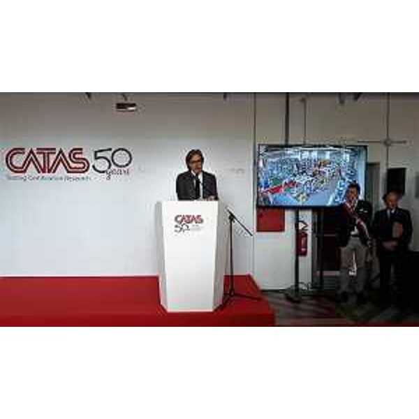 L'assessore regionale alle Attività produttive, Sergio Emidio Bini, interviene all'inaugurazione del nuovo laboratorio del Catas di San Giovanni al Natisone