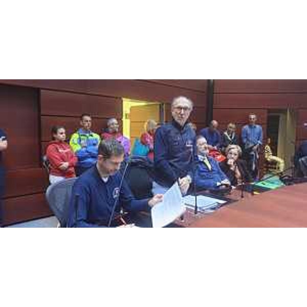 Il vicegovernatore della Regione FVG, Riccardo Riccardi, all'open day della Protezione civile nella sede operativa di Palmanova 