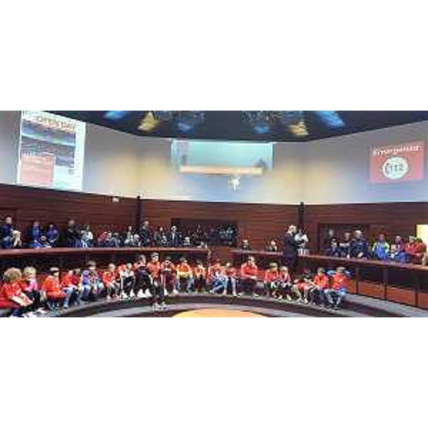 L'open day nella sala ottagonale della sede della Protezione civile regionale a Palmanova 