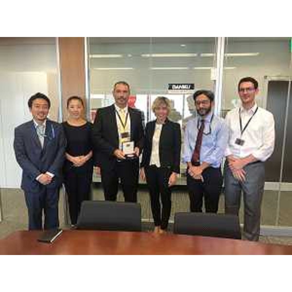 L'assessore Fvg alle Finanze Barbara Zilli con Davide Fantoni durante la visita alla sede giapponese dell'azienda friulana Danieli Engineering Japan