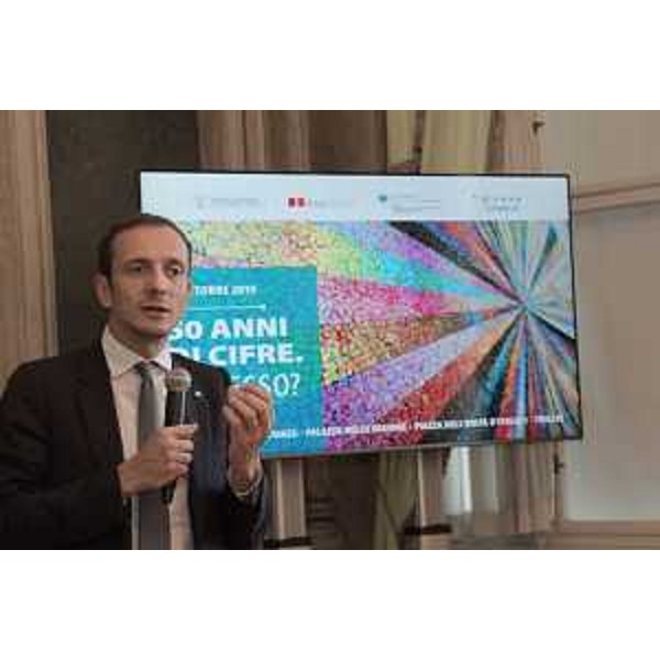 Il governatore Massimiliano Fedriga alla presentazione di "50 Regione in cifre", l'annuario del Friuli Venezia Giulia giunto al traguardo dei cinquant'anni di pubblicazioni
