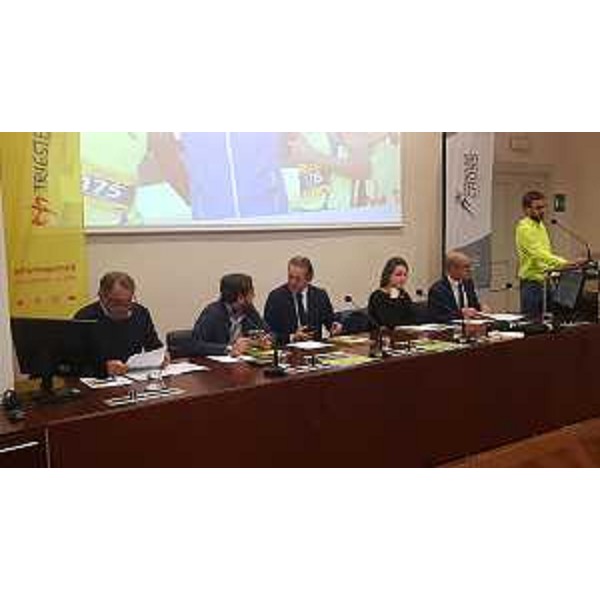 Un momento della conferenza stampa di presentazione della Carsolina Cross 2019