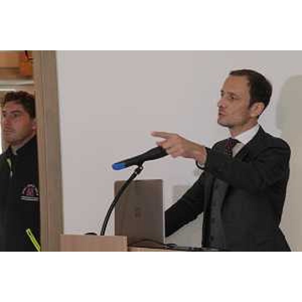Il governatore del FVG, Massimiliano Fedriga, partecipa alla cerimonia "Un anno da Vaia" organizzata per celebrare la reazione della comunità regionale alla tempesta che, esattamente un anno fa, colpì il Friuli.