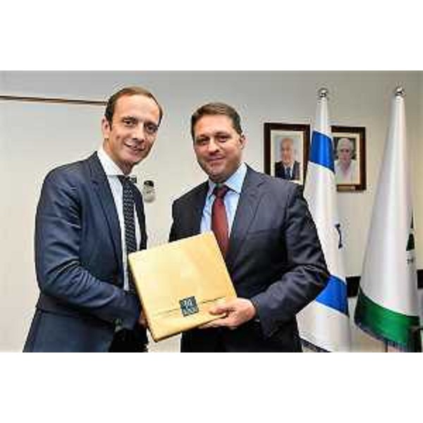 Il governatore del FVG Massimiliano Fedriga con Haim Bibas sindaco di Modi'in-Maccabim-Re'ut