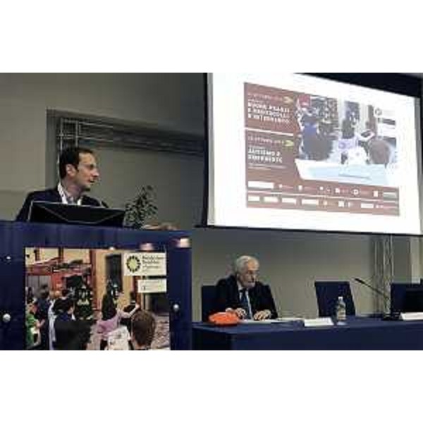 Il governatore della Regione FVG, Massimiliano Fedriga, interviene al convegno "Autismo ed emergenze, una risposta efficiente va costruita" organizzato dalla Fondazione Bambini e autismo. 
