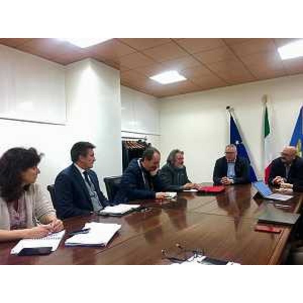 L'assessore al Patrimonio del Friuli Venezia Giulia, Sebastiano Callari, incontra la rappresentanza di Assonautica guidata dal presidente Mario Ordiner assieme al consigliere regionale Mauro Bordin - Udine, 19 novembre 2019