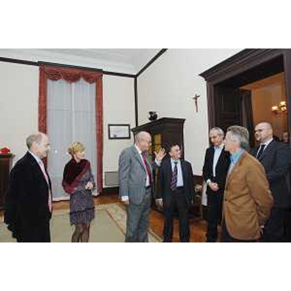 Riccardo Illy (Presidente Regione Friuli Venezia Giulia) e Gianni Pecol Cominotto (Assessore regionale Sistemi informativi) all'inaugurazione della Sala server distrettuale per il Friuli Venezia Giulia nel Palazzo di Giustizia di Trieste. (Trieste 21/11/07)