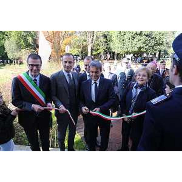 Il governatore del Friuli Venezia Giulia, Massimiliano Fedriga, interviene alla cerimonia di inaugurazione della mostra "Matite&Manette, la Polizia nel fumetto" svoltasi oggi a Pordenone. 