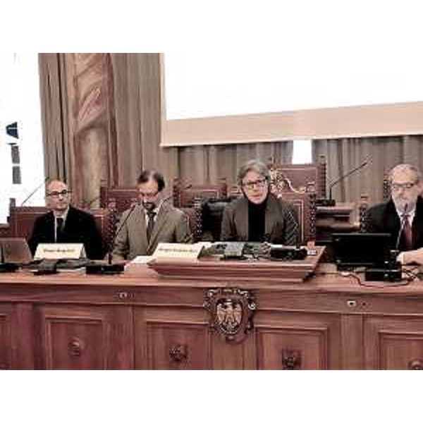 L'assessore del Fvg alle Attività produttive, Sergio Emidio Bini, durante la presentazione del Fondo regionale di garanzia per gli interventi di venture capital nelle start-up innovative, a Palazzo Belgrado, a Udine.