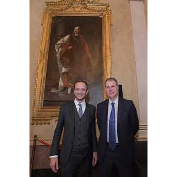 Il governatore della Regione FVG, Massimiliano Fedriga, con il presidente del Gruppo Tal Alessio Lilli.