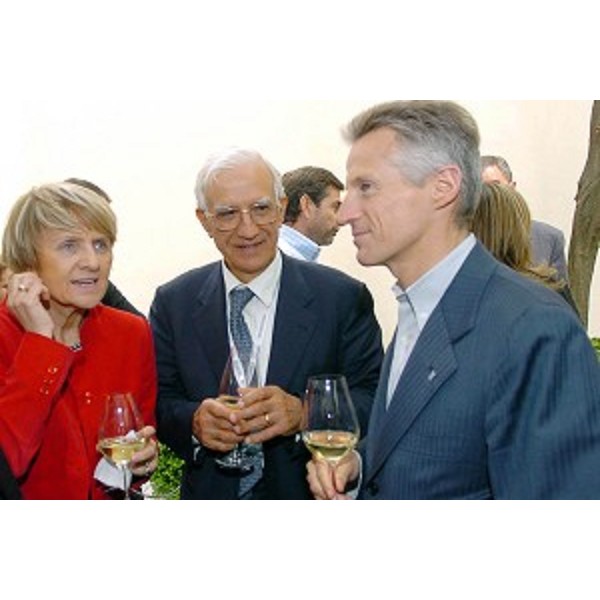 Riccardo Illy (Presidente Regione Friuli Venezia Giulia), Prodi ed Ubner all'inaugurazione dei nuovi uffici FVG a Bruxelles (Bruxelles, 24/05/05)