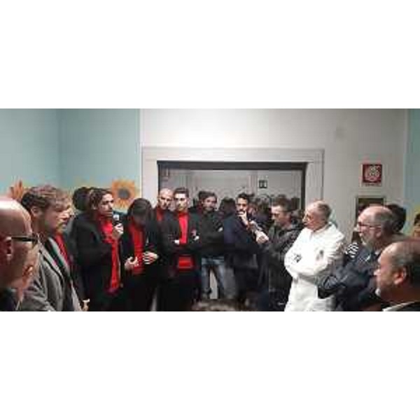 Il vicegovernatore con delega alla Salute, Riccardo Riccardi all'ospedale Maggiore di Trieste per l'inaugurazione della Sala Unione nel reparto di Geriatria frutto del contributo dei tifosi della Curva Furlan della Triestina Calcio e di un tirocinio offerto ai giovani praticanti della Edilmaster. (Foto ARC)