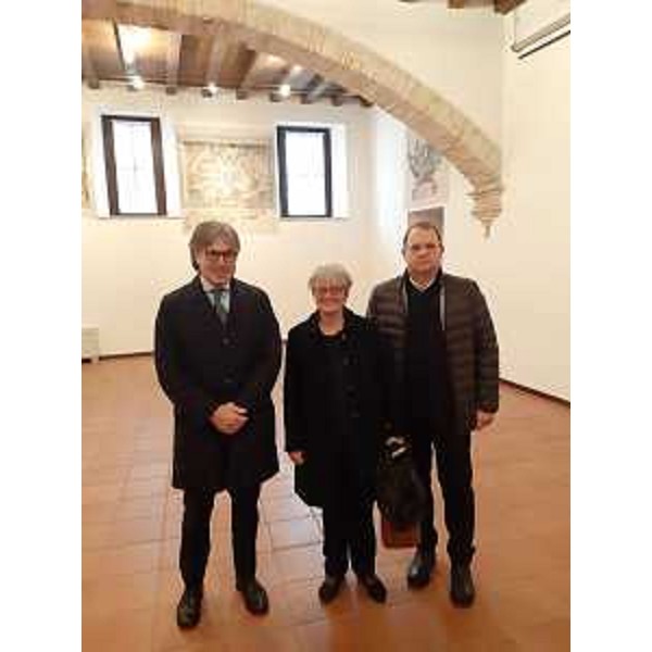 L'assessore regionale Sergio Emidio Bini (primo da sx)con la segretaria nazionale Cisl Annamaria Furlan e il segretario regionale Alberto Monticco. (Foto Regione FVG)