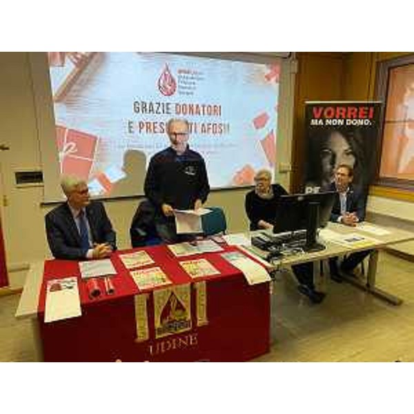 Il vicegovernatore della Regione FVG, Riccardo Riccardi, alla presentazione dei dati 2019 dell'Afds a Udine. (Foto ARC Morandini)