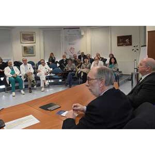Il vicegovernatore del Friuli Venezia Giulia, Riccardo Riccardi, assieme al sindaco di Trieste, Roberto Dipiazza, durante la conferenza stampa nell'ambito della quale sono stati illustrati i vantaggi assicurato dalla nascita dell'Asugi, che serve il territorio delle ex province di Trieste e Gorizia. (Foto ARC Montenero)