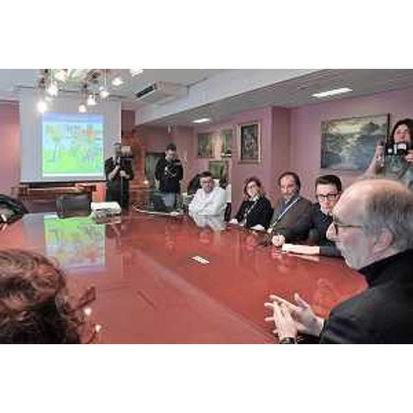 Il vicegovernatore con delega alla Protezione civile e alla Salute del Fvg, Riccardo Riccardi, in conferenza stampa dopo il sopralluogo al padiglione 9 dell'ospedale Santa Maria della Misericordia a Udine. (Foto ARC Montenero)