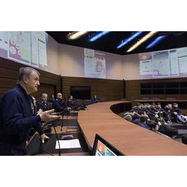 L'incontro con gli studenti nella sede della Protezione civile Fvg. (Foto ARC Montenero)